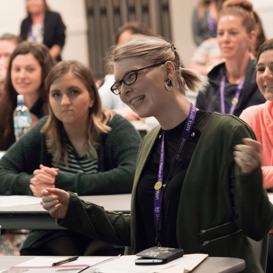 massage therapists in classroom training at AMTA National Convention